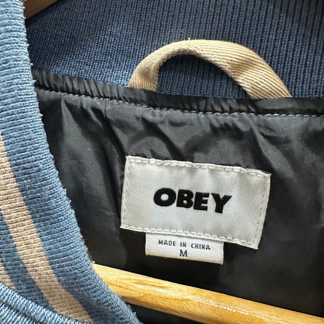 오베이 케어 데님 바시티 자켓M 상품이미지5