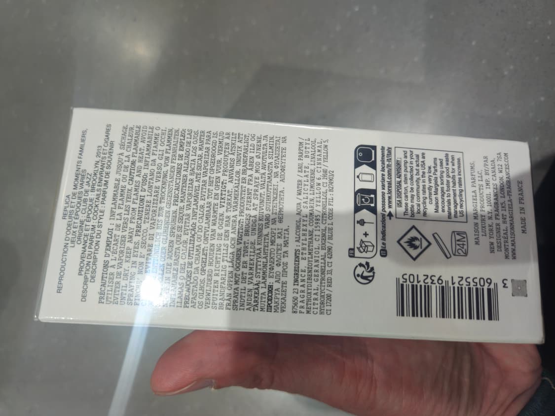 메종 마르지엘라 레플리카 재즈 클럽 EDT 100ml 새제품 상품이미지5