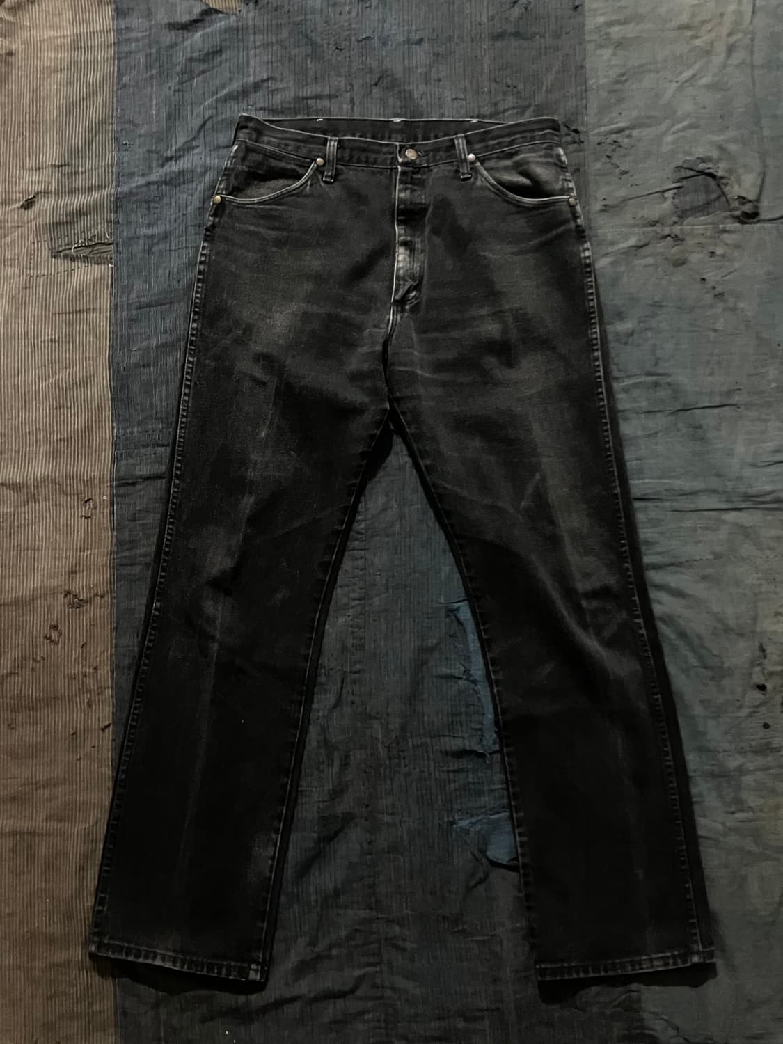 🇺🇸 90s USA 빈티지 랭글러 13MWZWK 블랙 데님 팬츠 상품이미지2