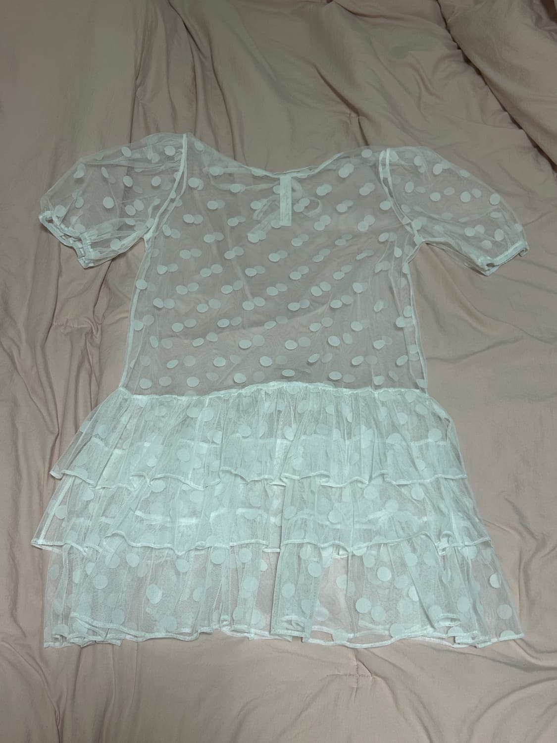 에이블리 그린씨 dot mesh cancan dress  상품이미지4