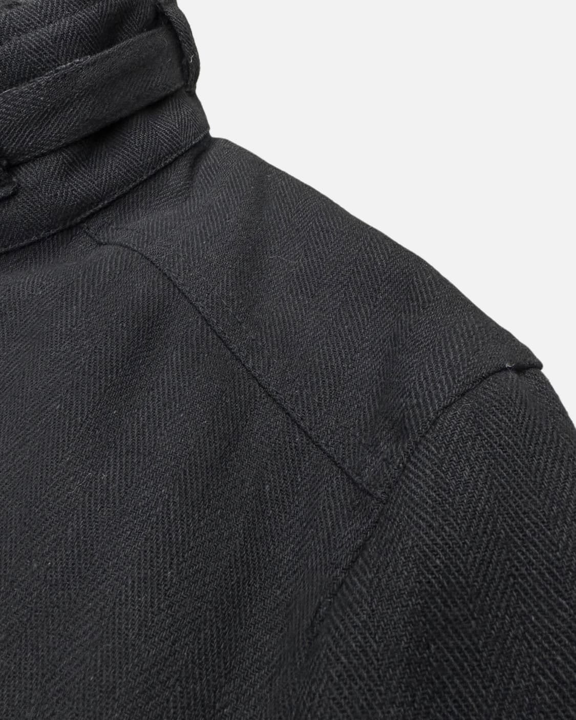 herringbone strap fur collar coat 상품이미지5