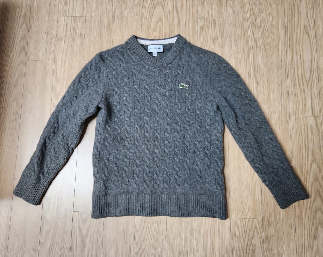 라코스테 쥬니어 케이블 풀오버 라운드 니트, 스웨터 상품이미지1