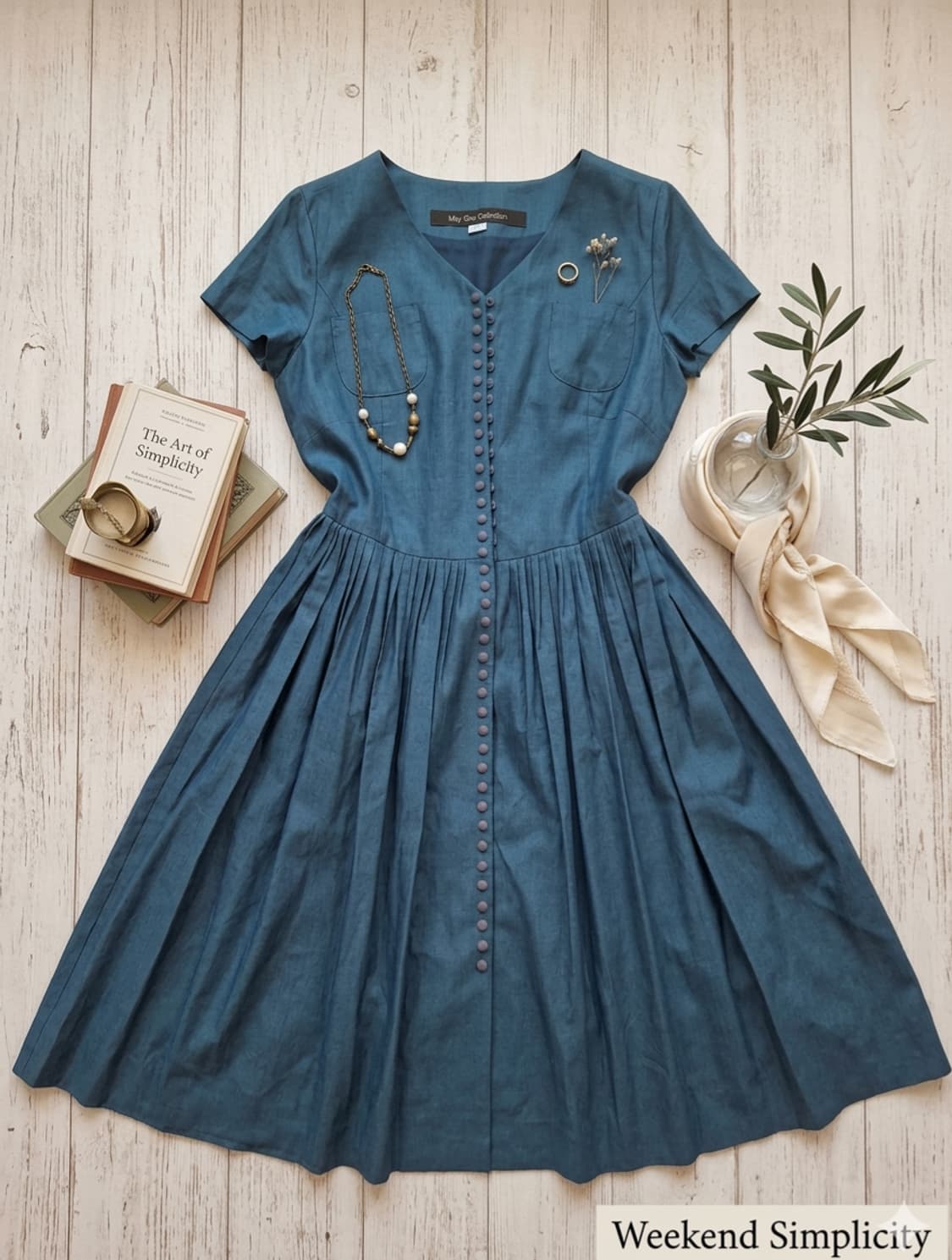 지춘희 미스지콜렉션 셔츠형 플리츠 롱 원피스 (66) 상품이미지1