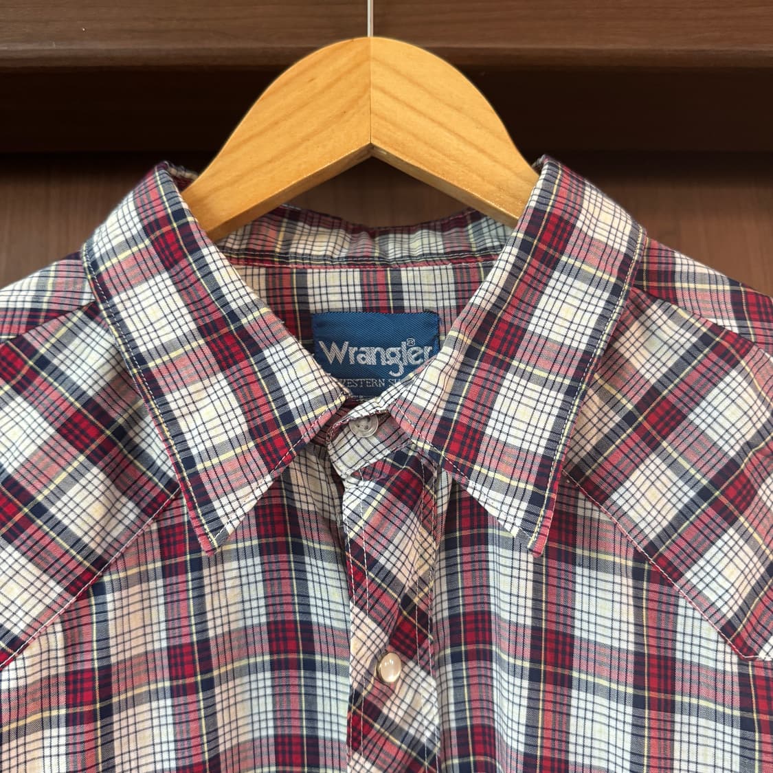 90s 랭글러 체크 웨스턴셔츠 상품이미지5