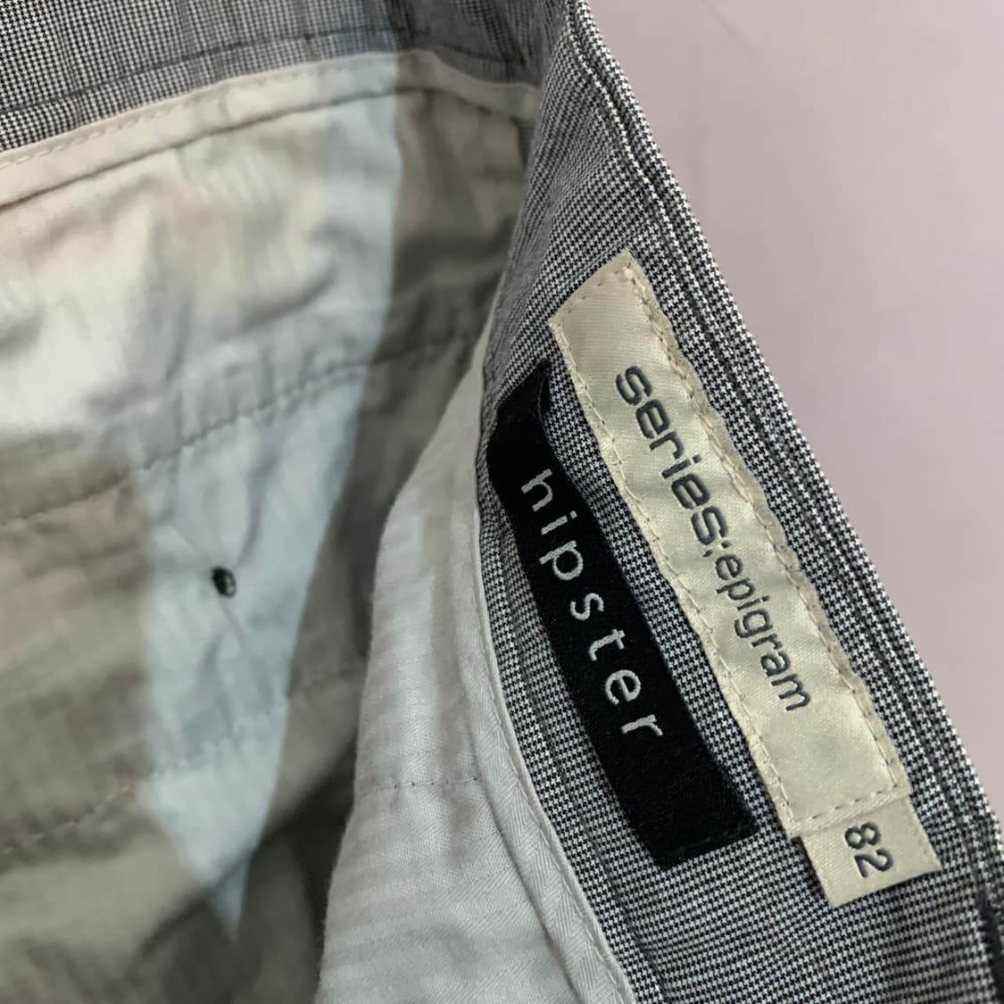 32인치 시리즈 힙스터 스판 체크 슬랙스 팬츠 면바지 상품이미지4