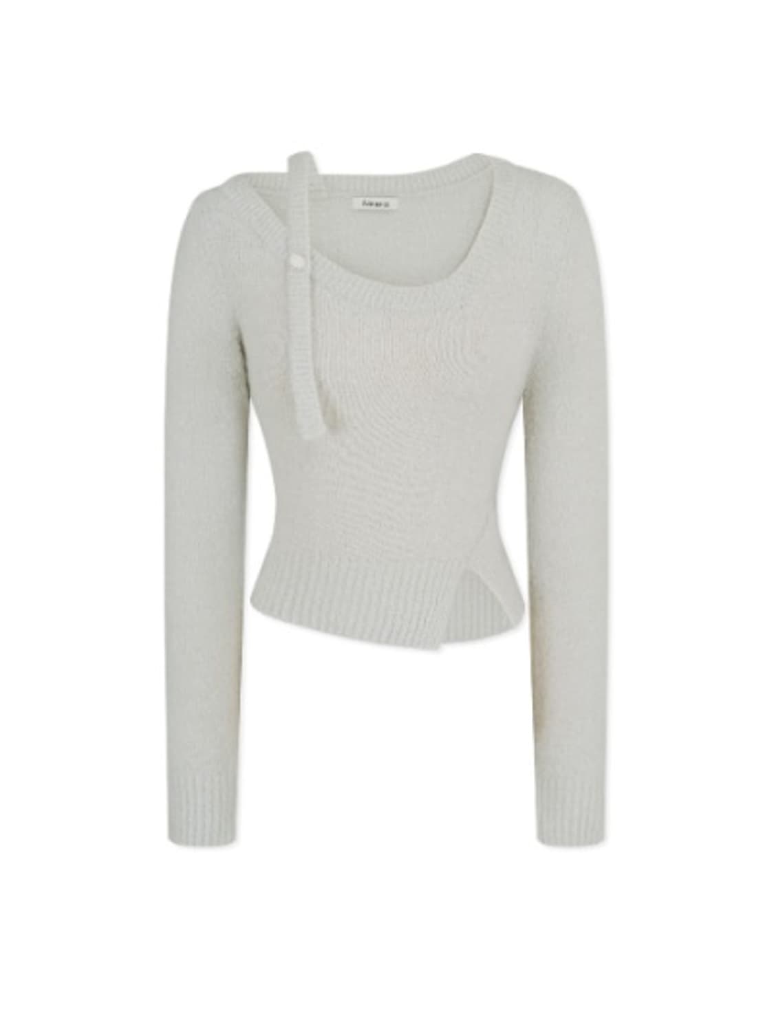 아비에무아 부클레 원 오프 숄더 울 스웨터 그레이 상품이미지2