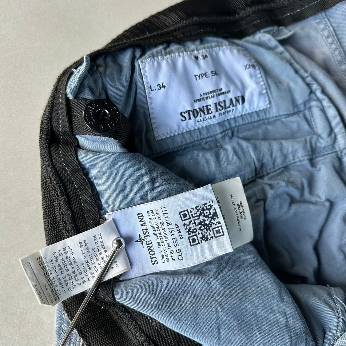 [34인치]스톤아일랜드 선페이드 와펜 카고 팬츠 상품이미지8