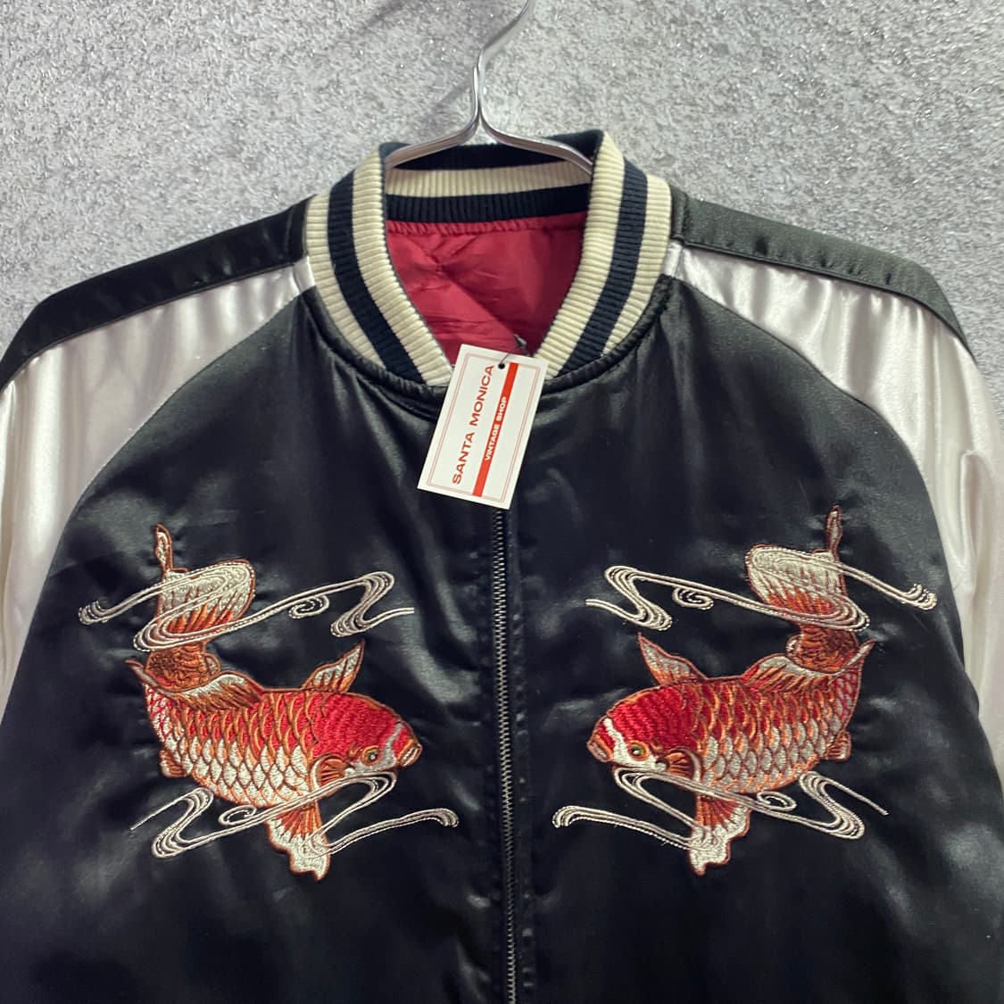 JPN 빈티지 잉어 자수 스카쟌 B4663 상품이미지4