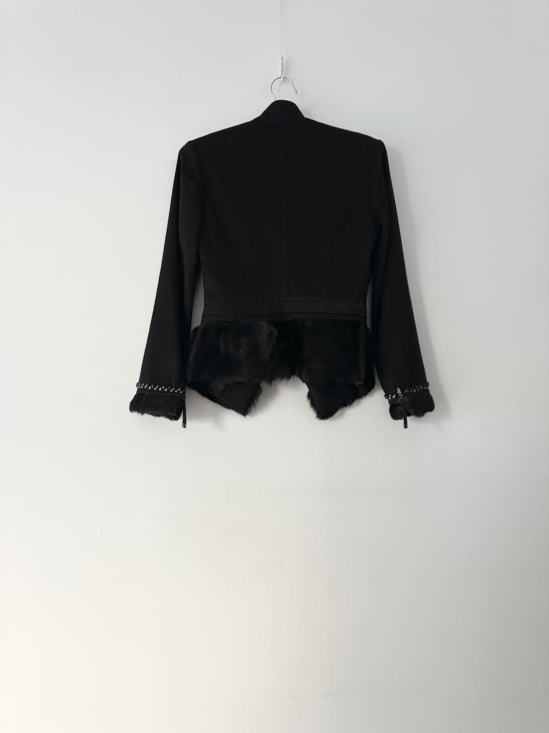 OBZEE fur & bize drape jacket / black 상품이미지5