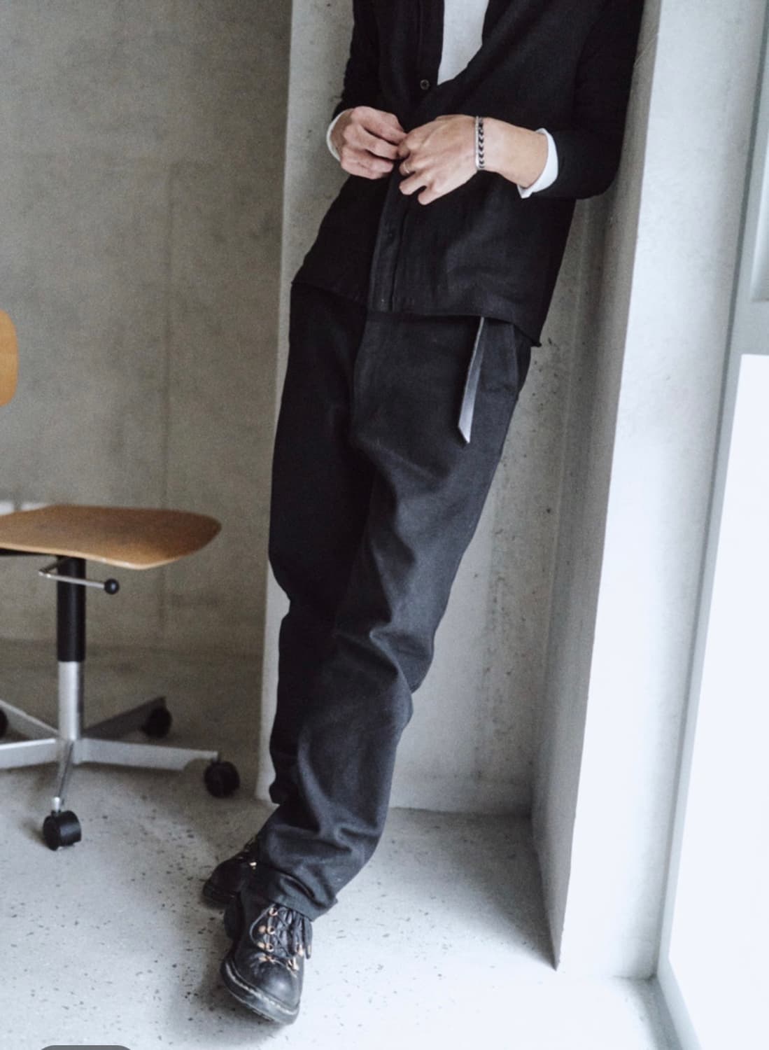 모노 프리베 Textured 스트레이트 팬츠  상품이미지1