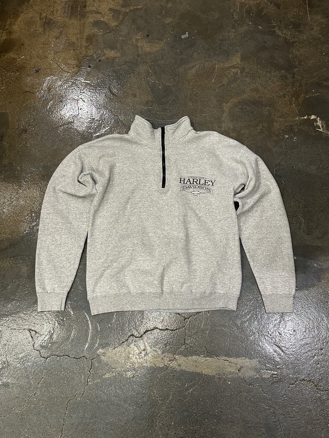 Hanes 할리데이비슨 그레이 하프집업 M 상품이미지1