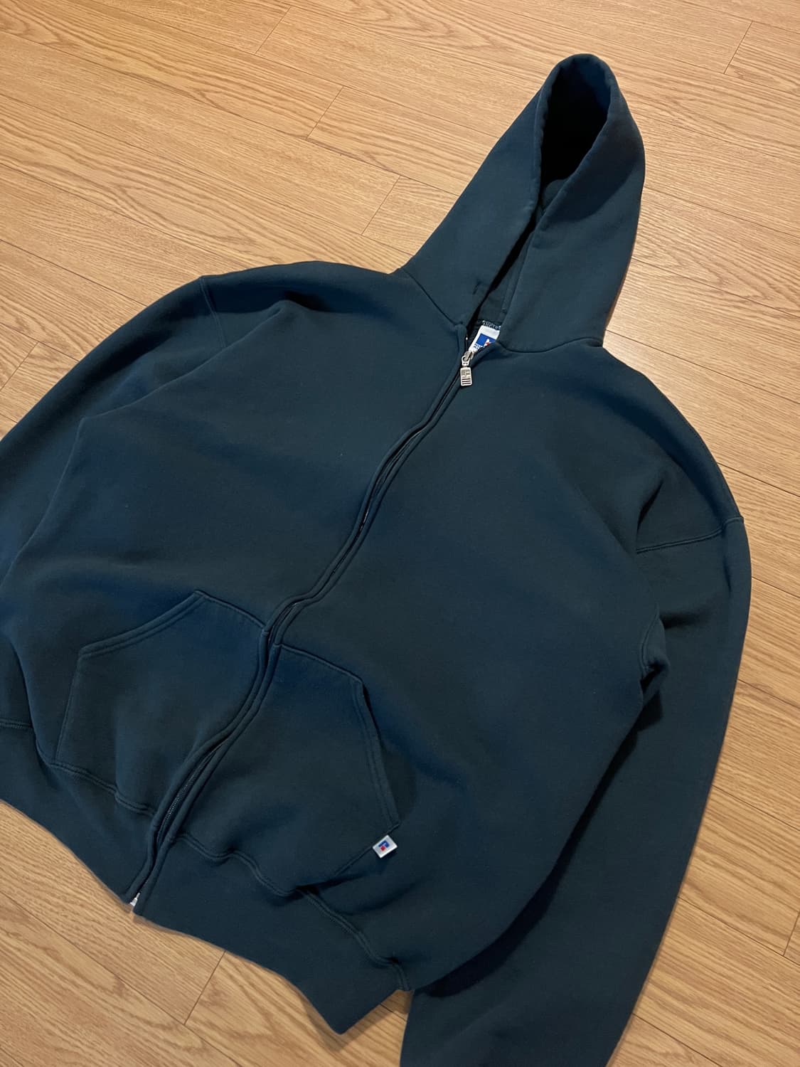 90s 러셀 빈티지 후드집업 그린 XL 상품이미지3