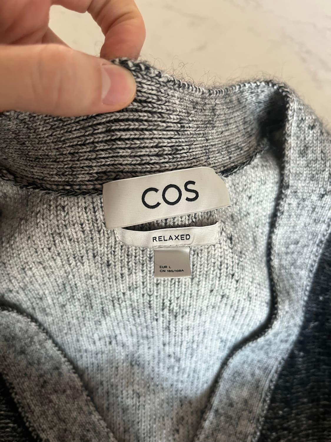 cos 컨트래스트 트리밍 울 블렌드 가디건 L 상품이미지3