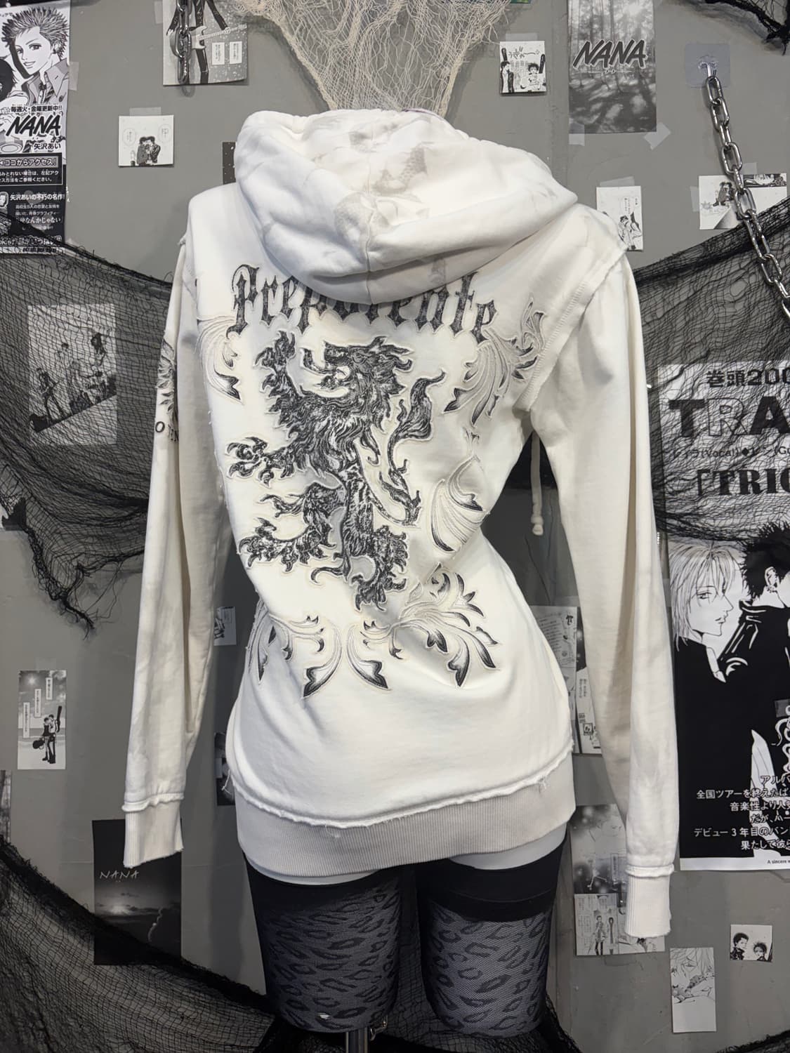 00‘s Grunge Embroidery detail hoodie zip 상품이미지10