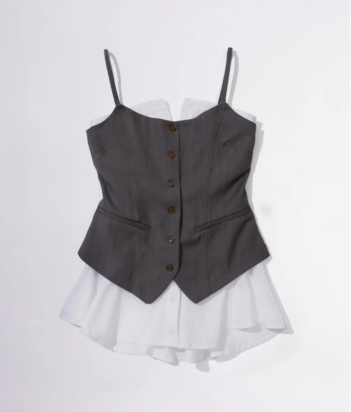 스컬프터 셔츠 레이어드 탑 Shirt Layered Top XS 상품이미지2