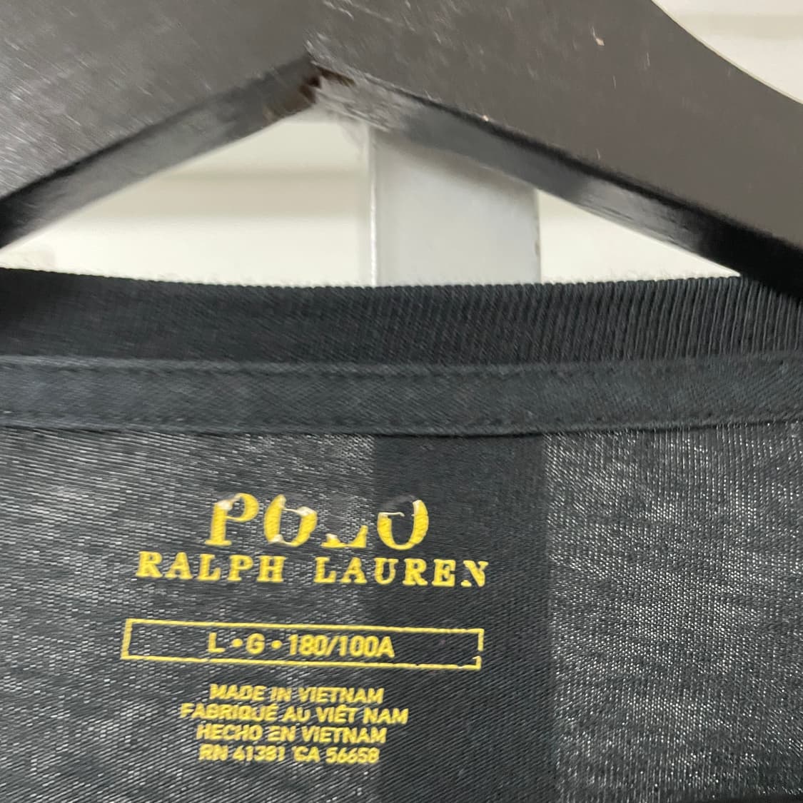 폴로 랄프로렌 로고 긴팔 티셔츠 블랙 L 상품이미지5