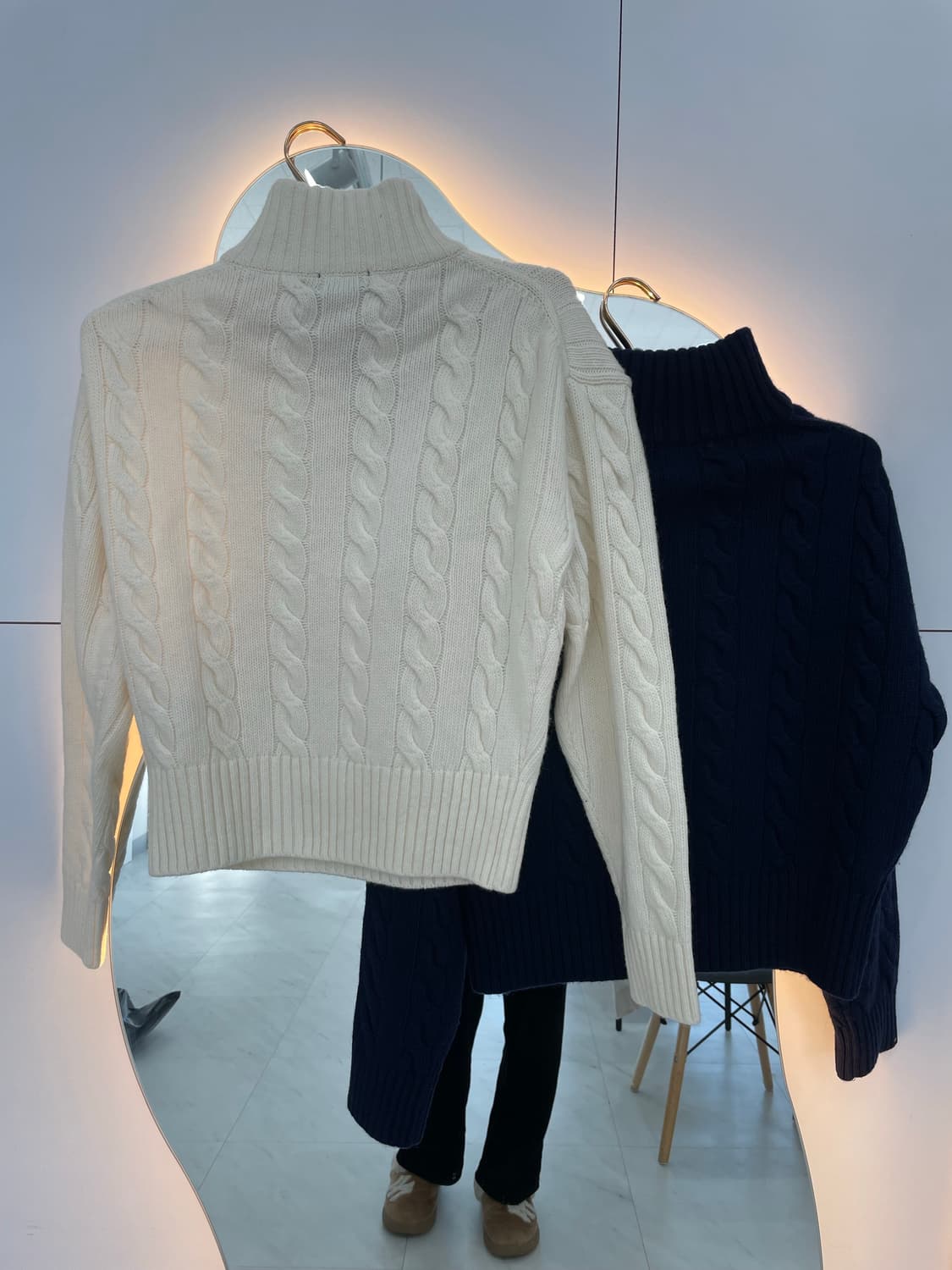 [새상품] 폴로 쿼터 여자 꽈배기 반집업 상품이미지2