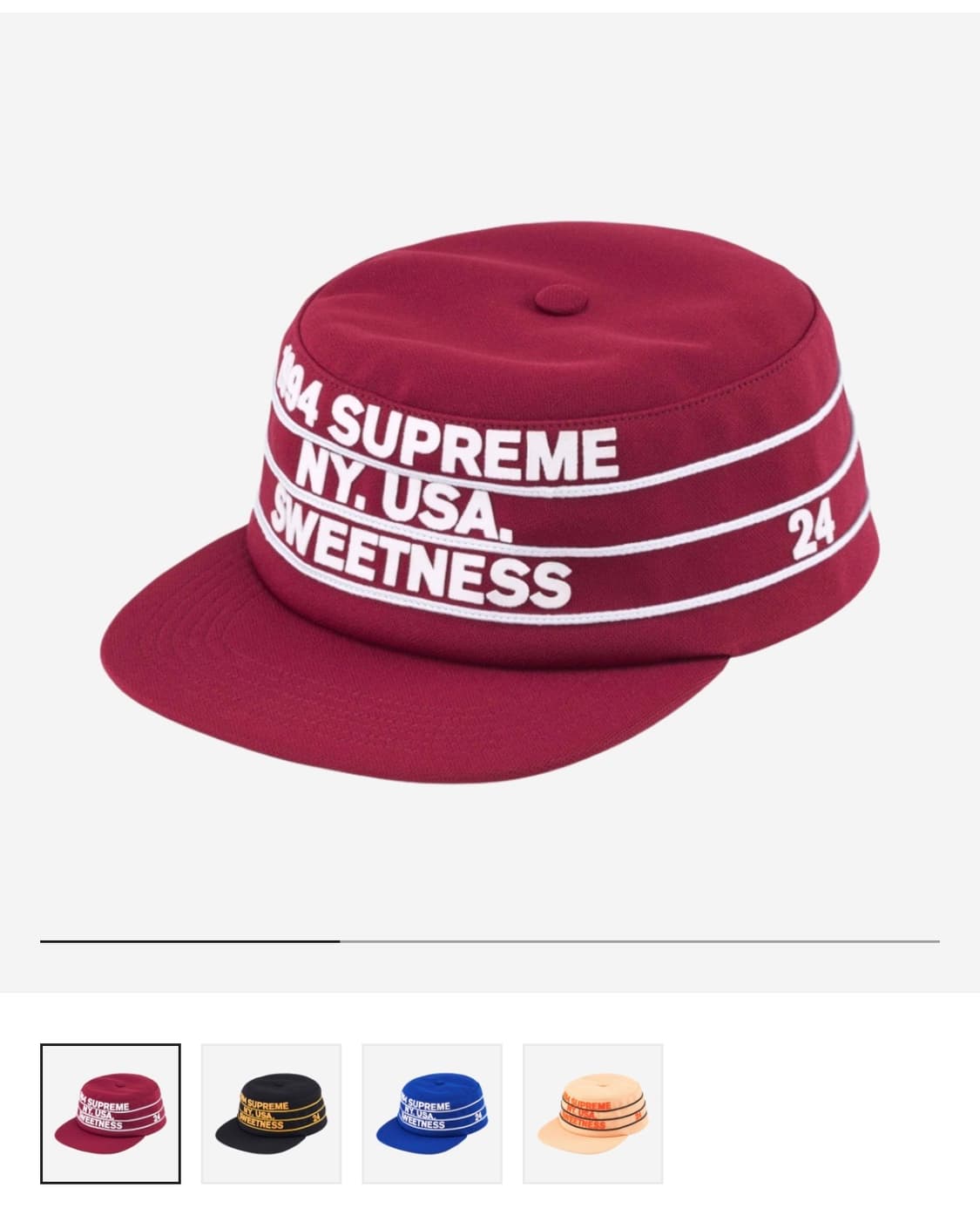 슈프림 프로 볼 필박스 햇 카디널 상품이미지1