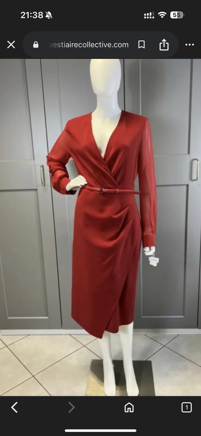 Max Mara 레드 원피스 (막스마라 최상위라인 흰택) 상품이미지1