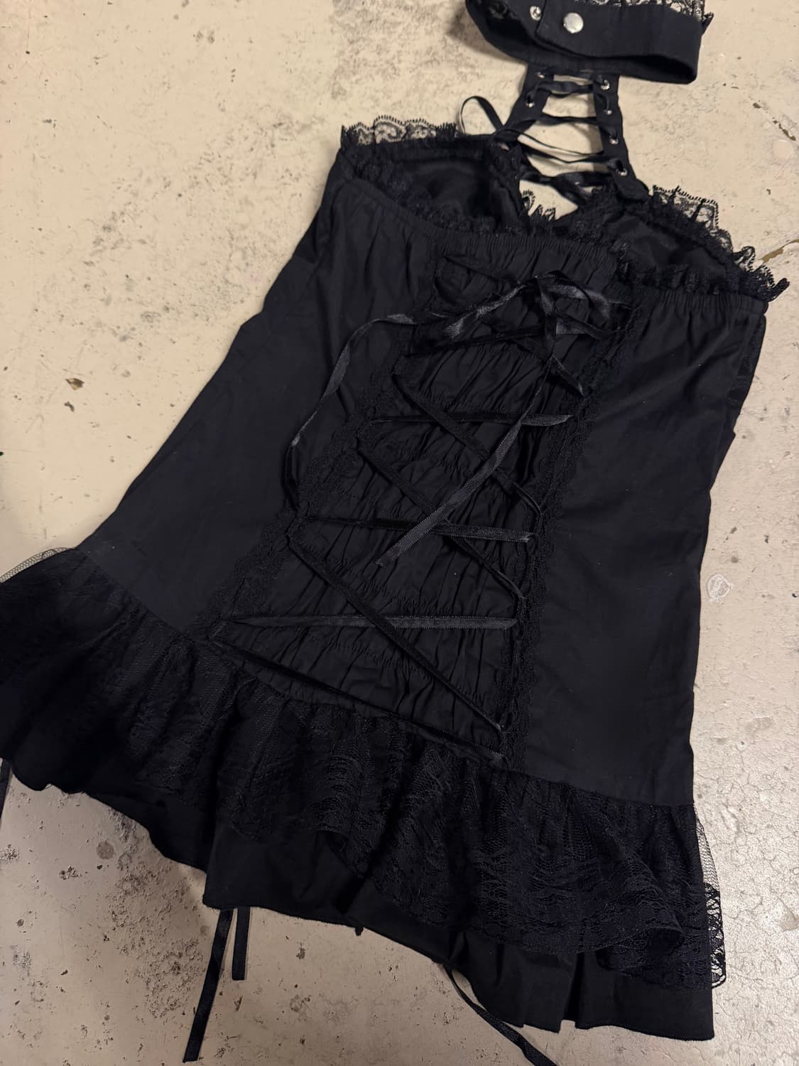 Drug honey choker eyelet detail top 상품이미지6