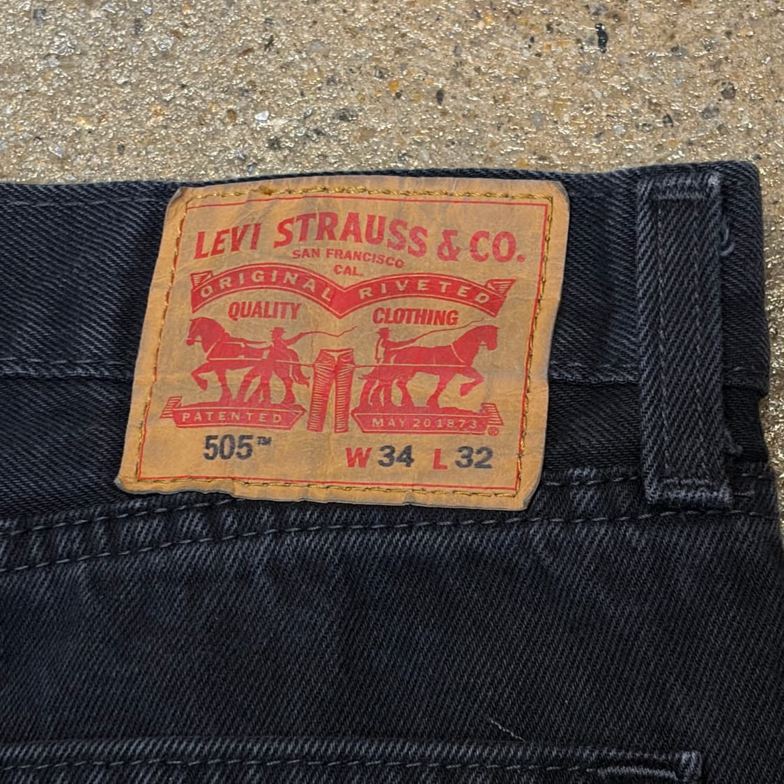 미국 빈티지 리바이스 505 블랙진 청바지 상품이미지7