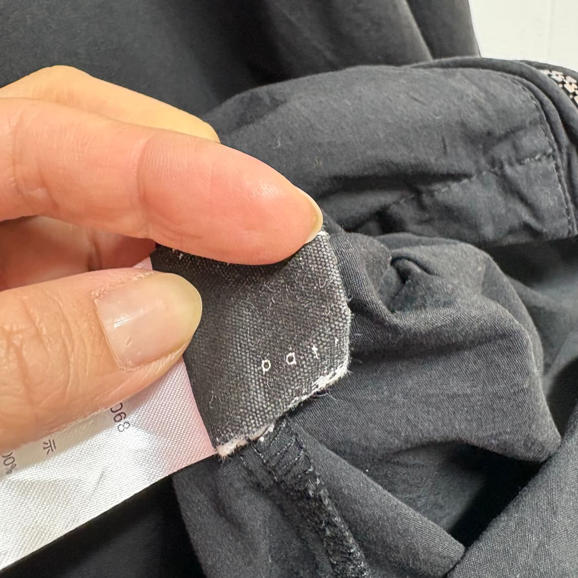 patterntorso 블랙 코튼 바스락 후드 바람막이 자켓 (XL) 상품이미지5