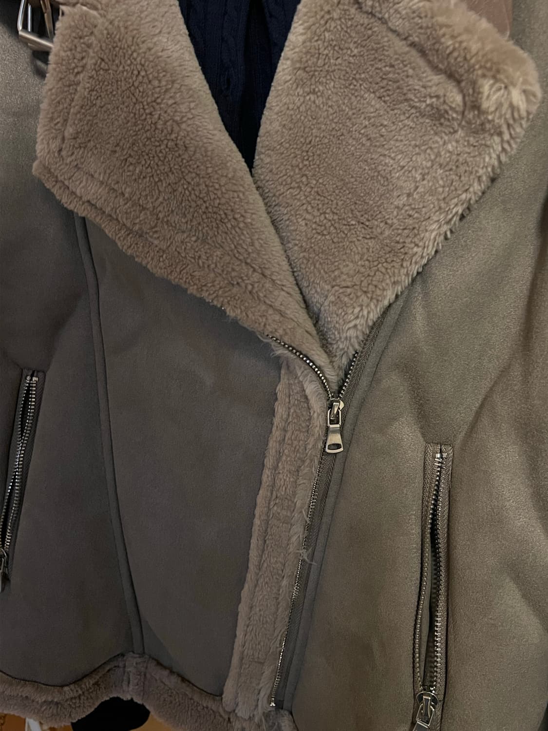 스웨이드 무스탕 브라운 상품이미지2