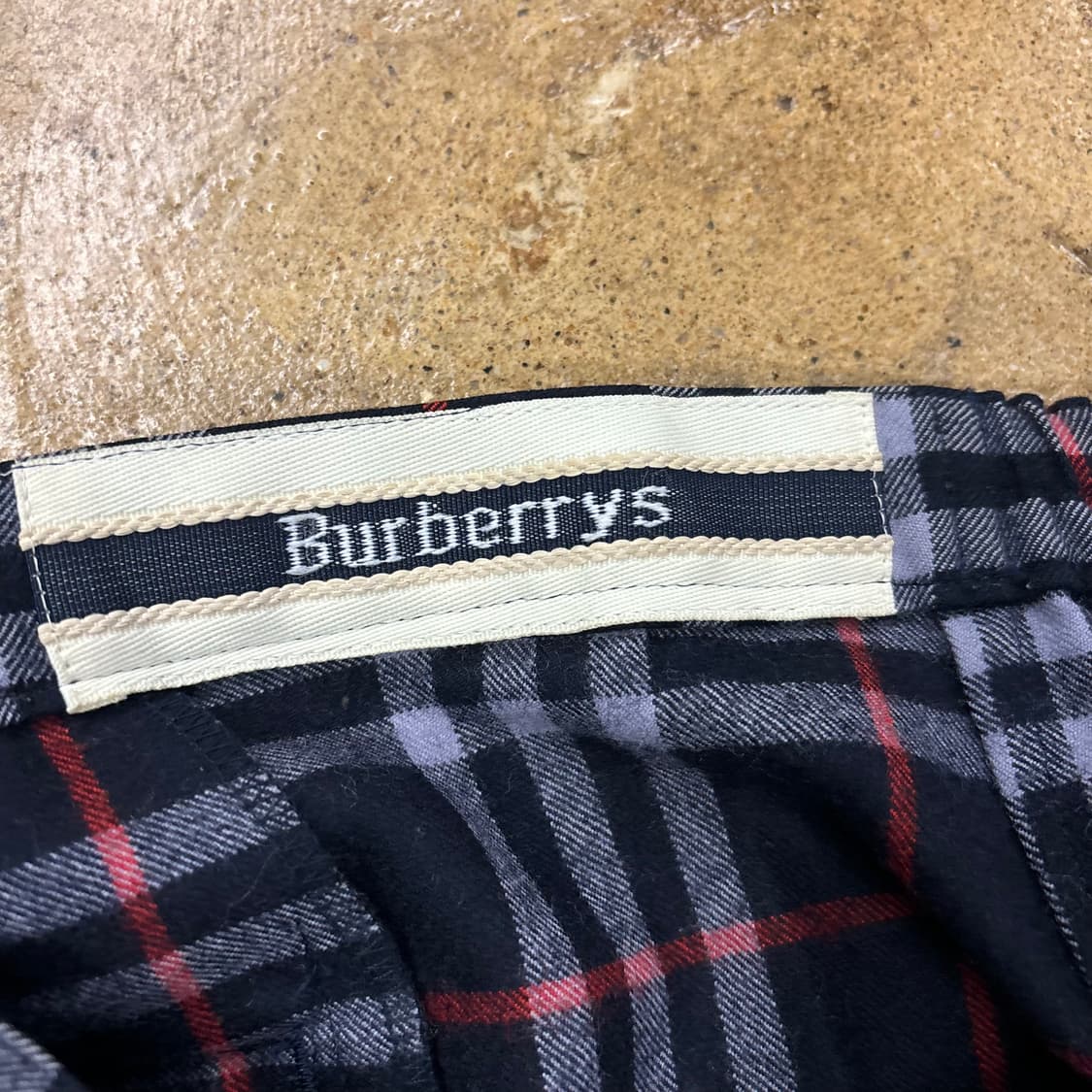 [정품/M] 버버리 네이비 체크 스커트 치마  상품이미지5