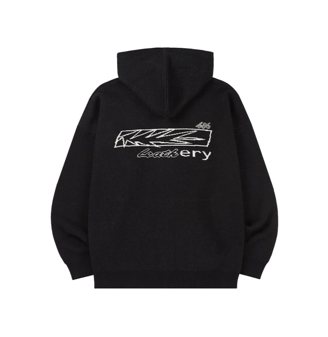 [레더리] 인사이드 더 클로젯 후드 니트 집업 (BLACK/L사이즈) 상품이미지2