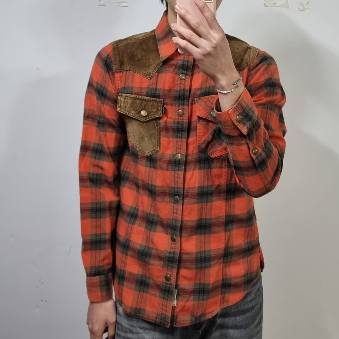 버커루 웨스턴 체크 셔츠 상품이미지3