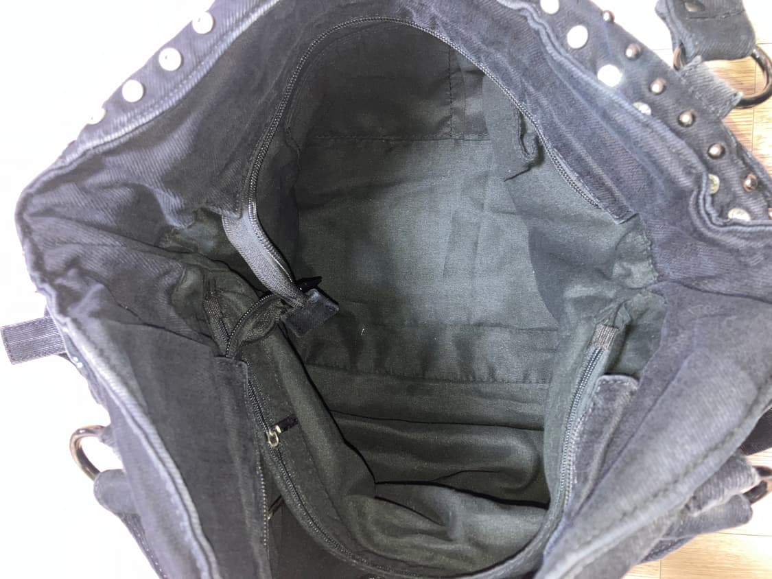 워싱 흑청 리벳 투웨이백 상품이미지5