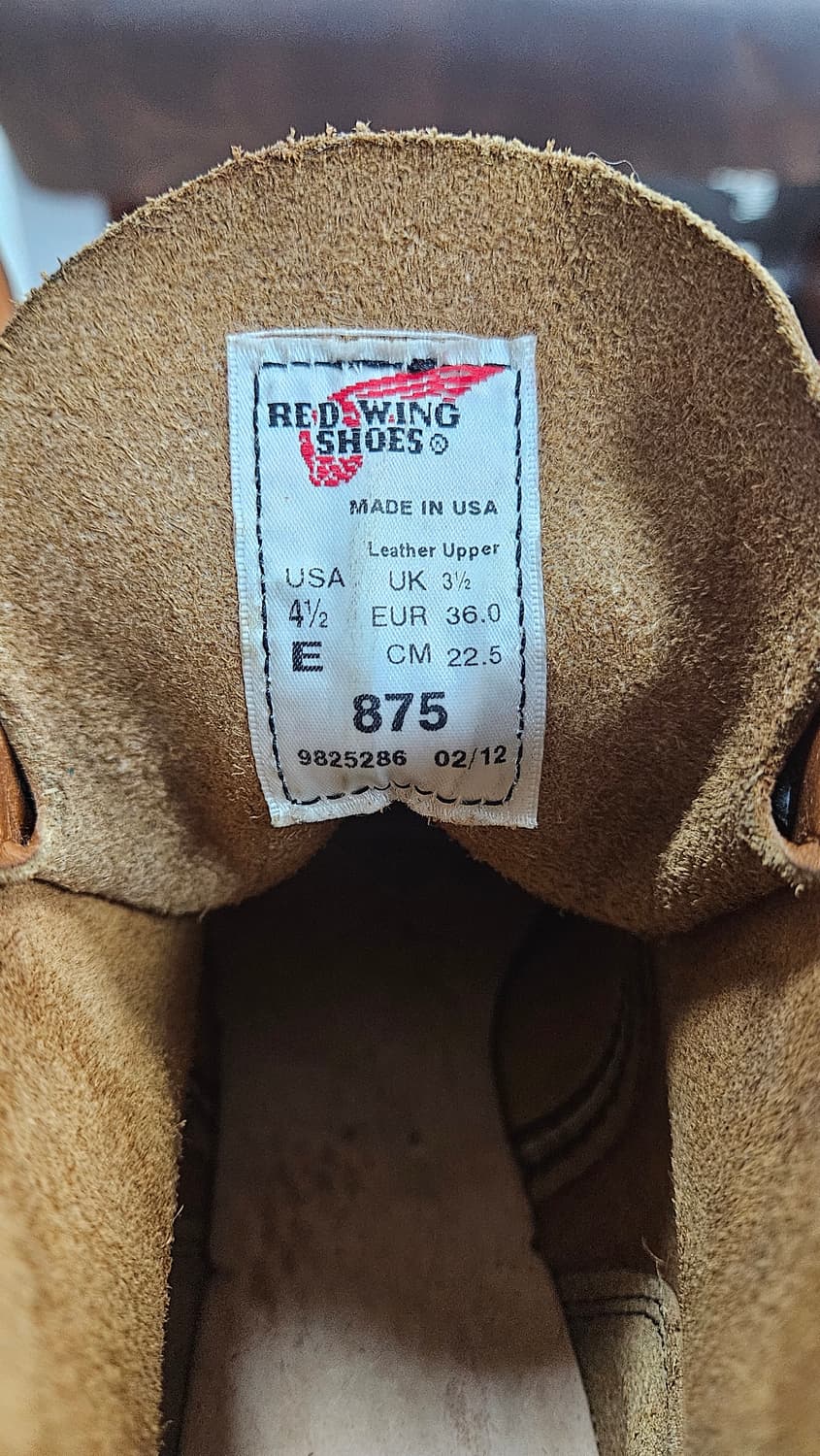 레드윙 6인치 목토 부츠 875, US4.5E 상품이미지9