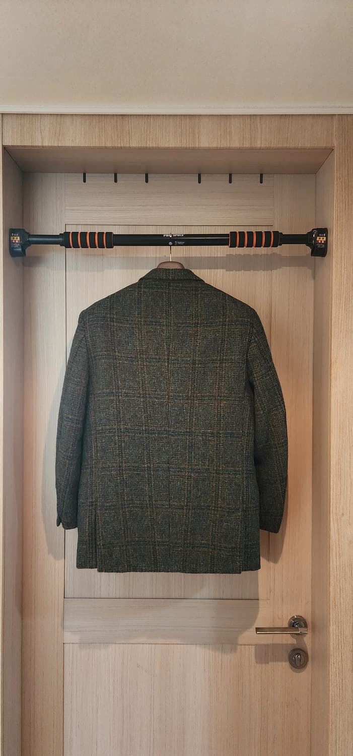 해리스트위드 그린체크 자켓 L 상품이미지2