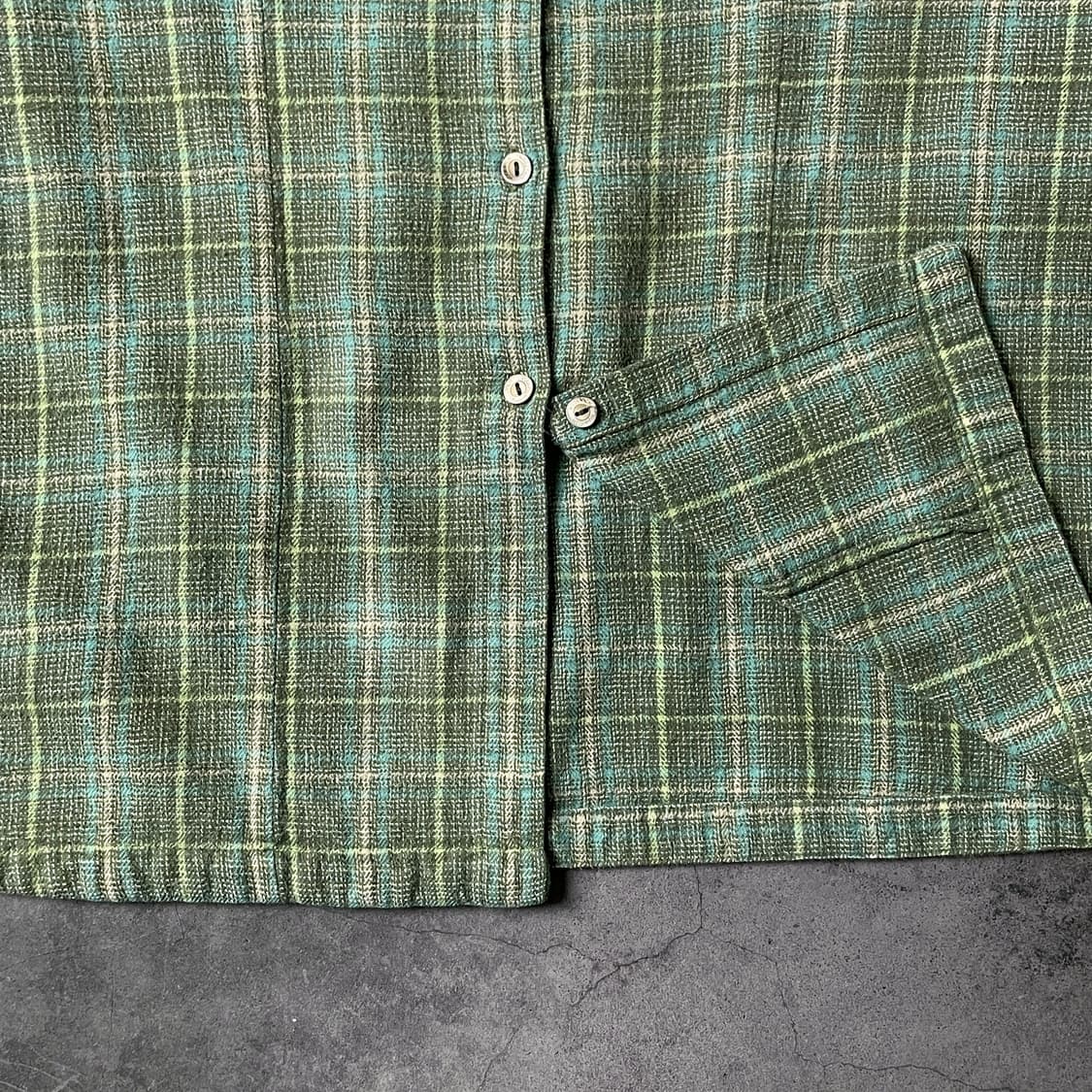 WOOLRICH 울리치 빈티지 그린체크 플란넬 코튼 셔츠 A00342 상품이미지4