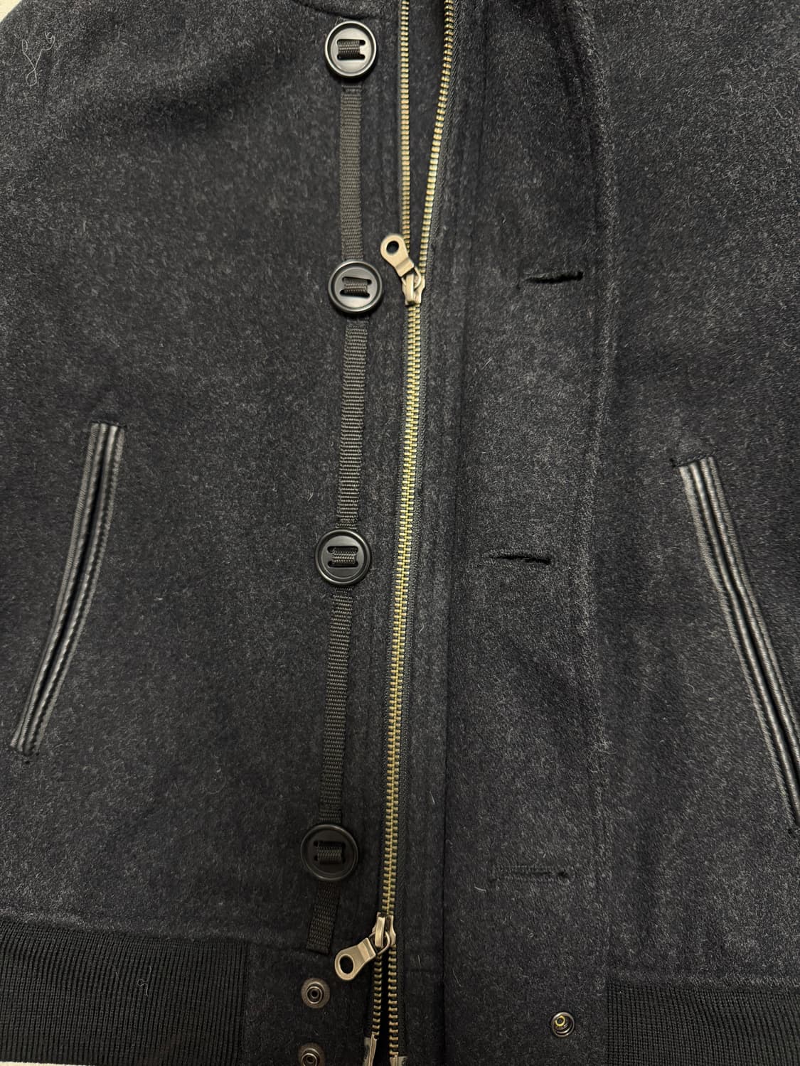 차콜 투웨이 숏코트 후드 자켓 체크안감 더블코트 상품이미지2