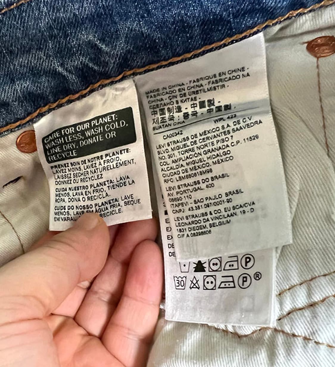 리바이스511 프리미엄 빅E 남자 청바지 스키니진 스판 여름 L 32 상품이미지7