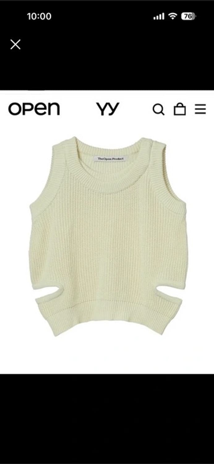 오픈와이와이 니트 베스트 레몬 상품이미지2