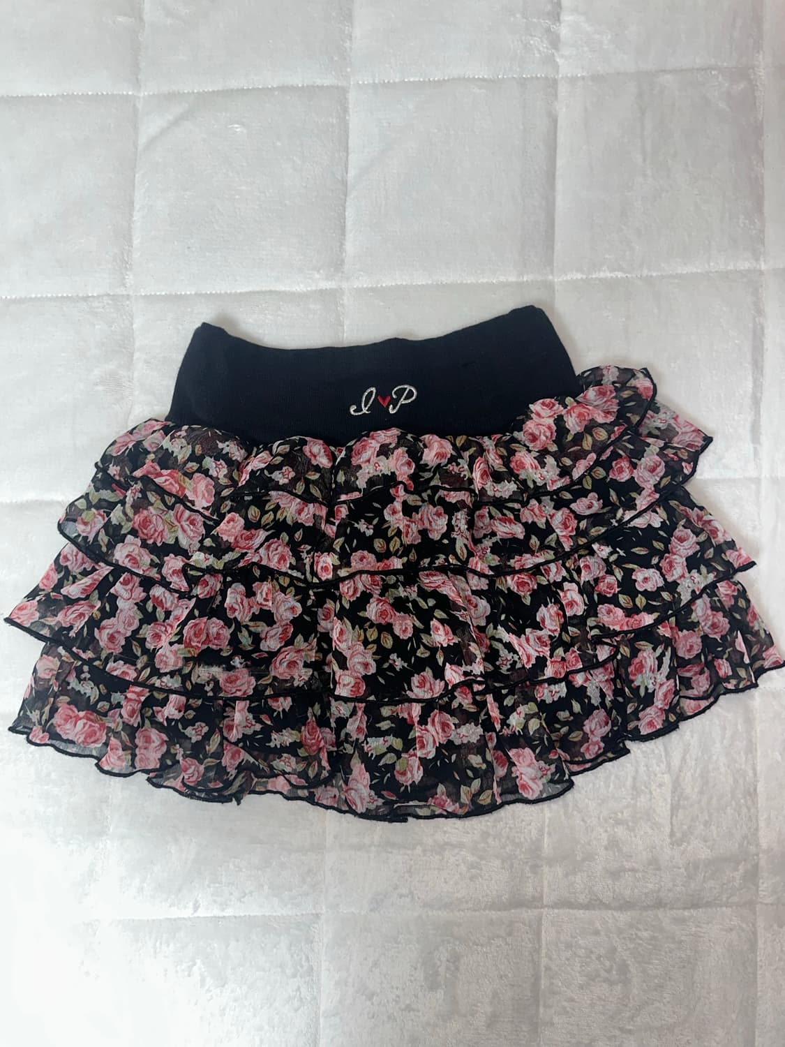 빈티지 캉캉 로즈 장미 미니 스커트 치마 히메 갸루  상품이미지1