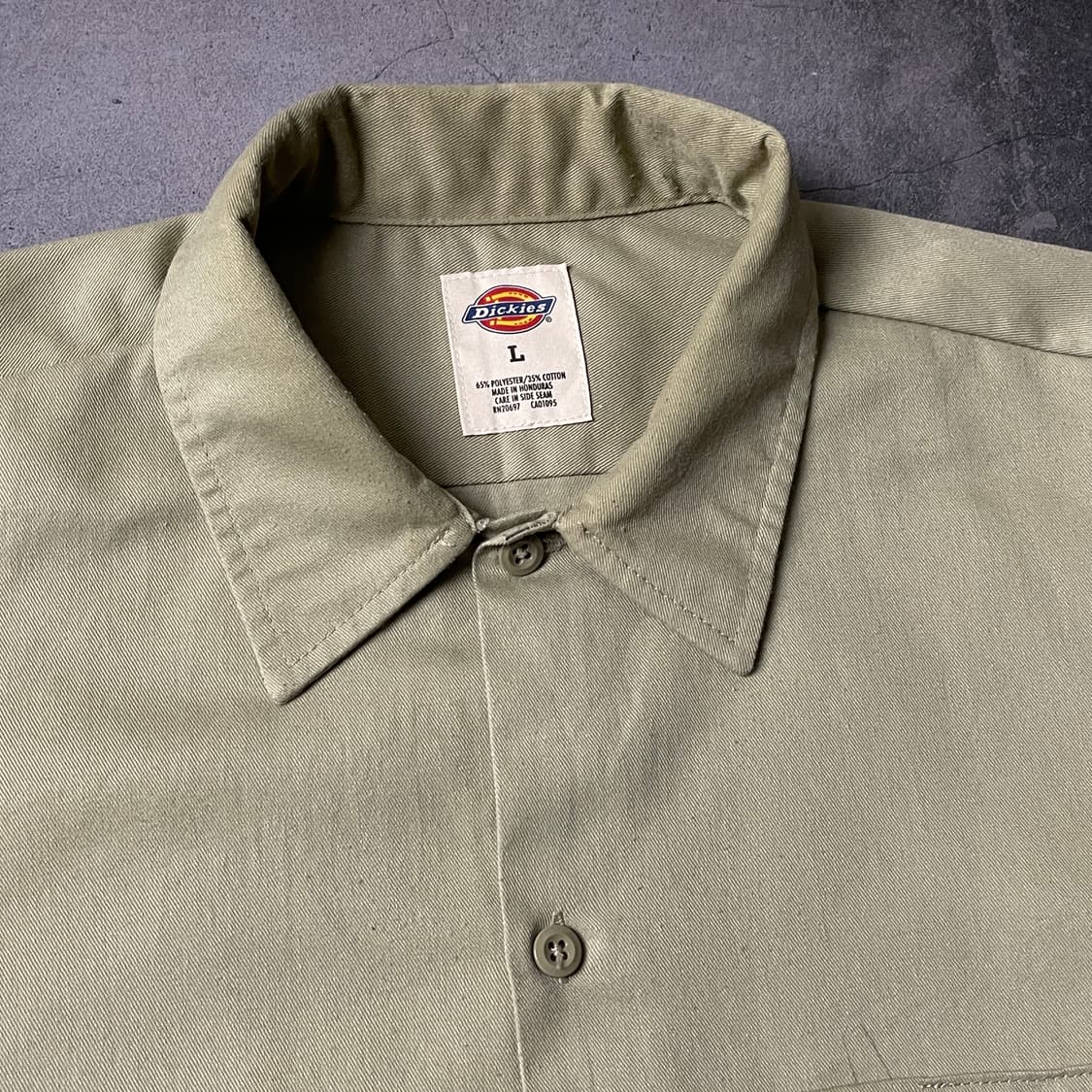 DICKIES 디키즈 빈티지 베이지 코튼 패치 워크 셔츠 A00808 상품이미지2