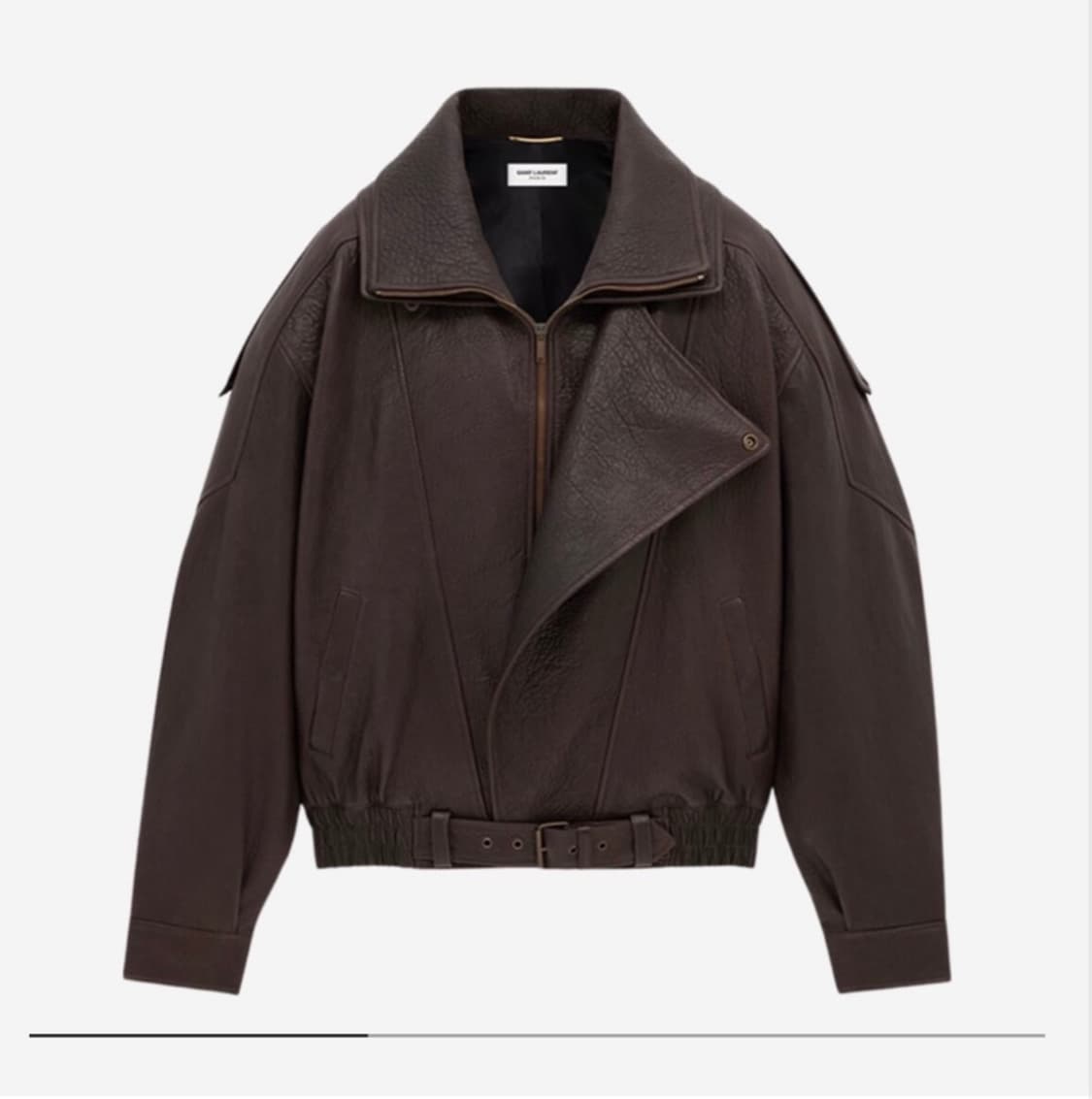 YSL 생로랑 램스킨 보머재킷 레더자켓브라운 (38사이즈/66) 상품이미지1