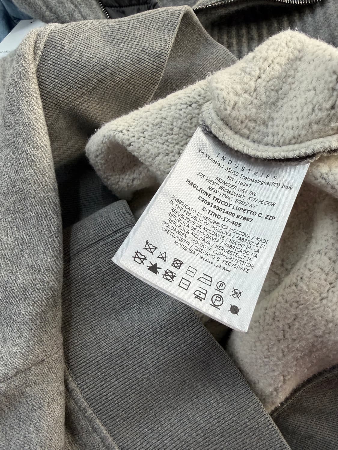 .S/ 몽클레어 투톤 골지 스웻 니트 하프집업 상품이미지10