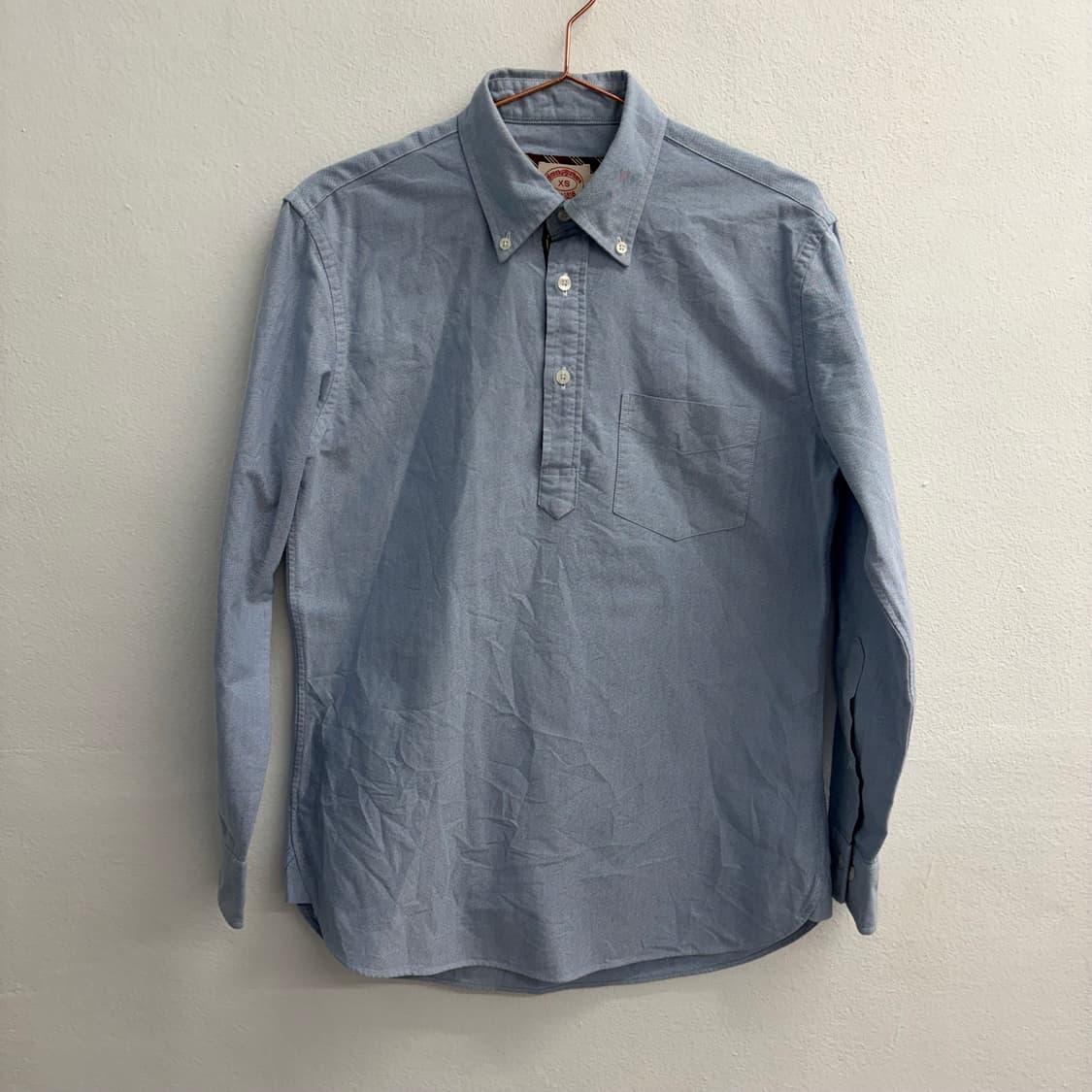 브룩스브라더스 블루 헨리넥 셔츠(XS) 상품이미지1