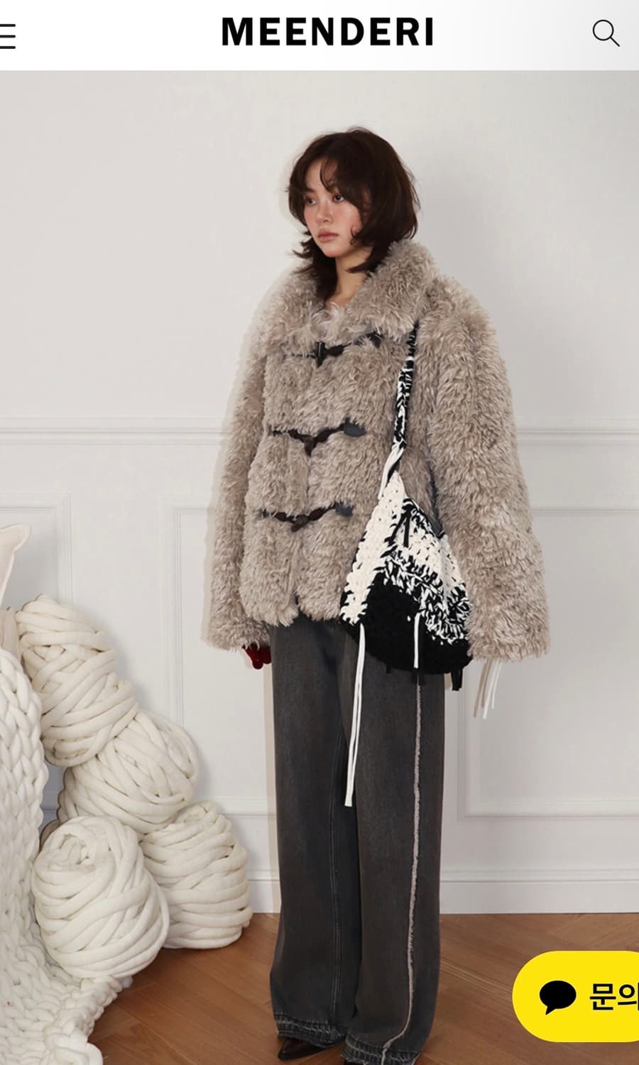 민더리 (meenderi) COZY TOGGLE FUR JACKET 상품이미지4