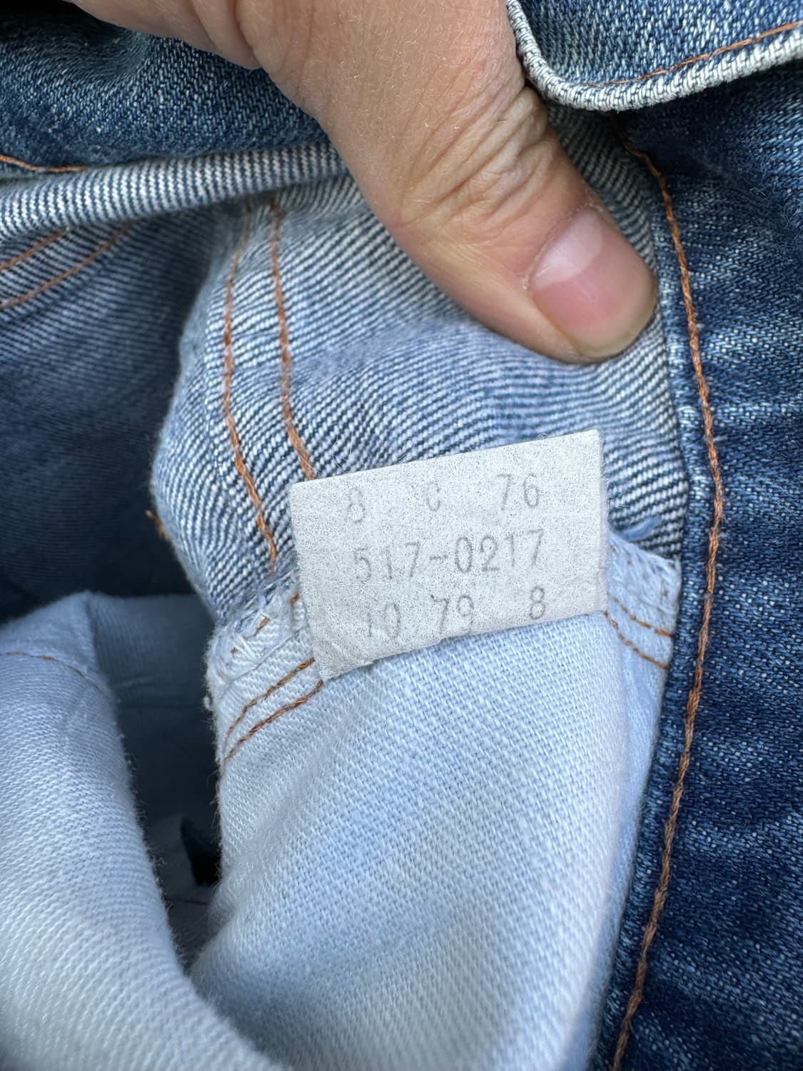 70s 리바이스 빈티지 517 66후기 논셀비지 부츠컷 데님 팬츠 상품이미지6