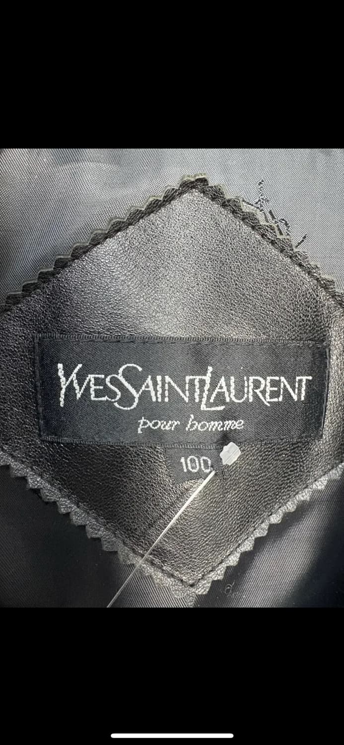 입생로랑 밍크퍼 카라 디테일 가죽자켓 (퍼 탈부착 가능) H1948 상품이미지6