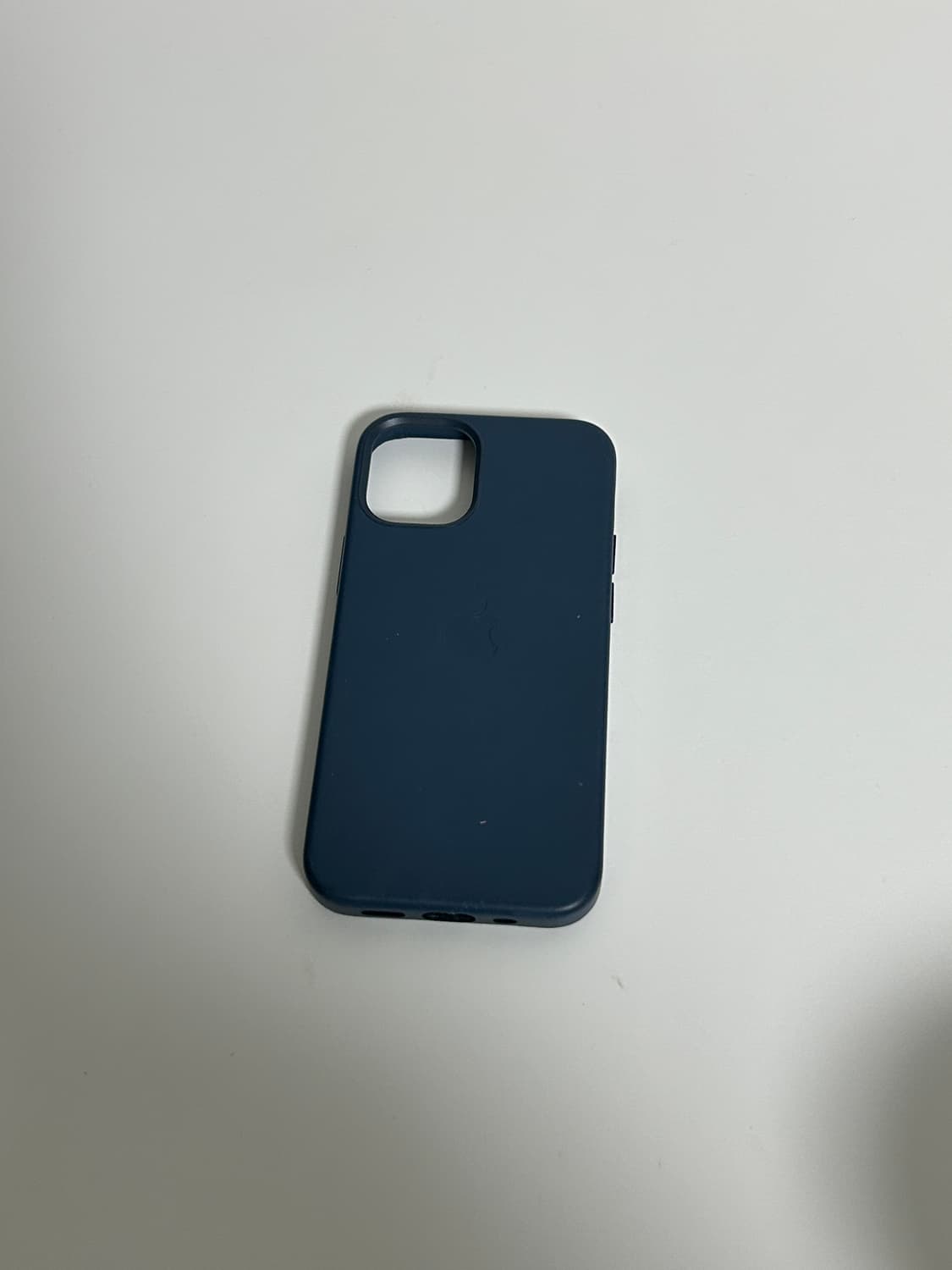 애플 아이폰 12미니 가죽 정품 케이스 네이비 상품이미지1