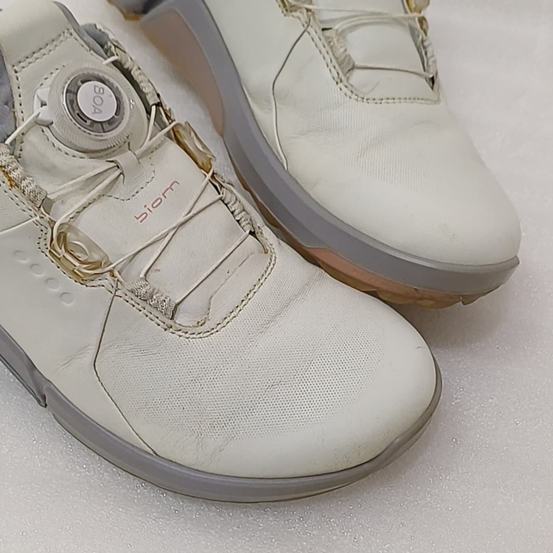 에코 바이옴 고어텍스 가죽 보아 여성 골프화 250 흰색 사랑봉봉 상품이미지4