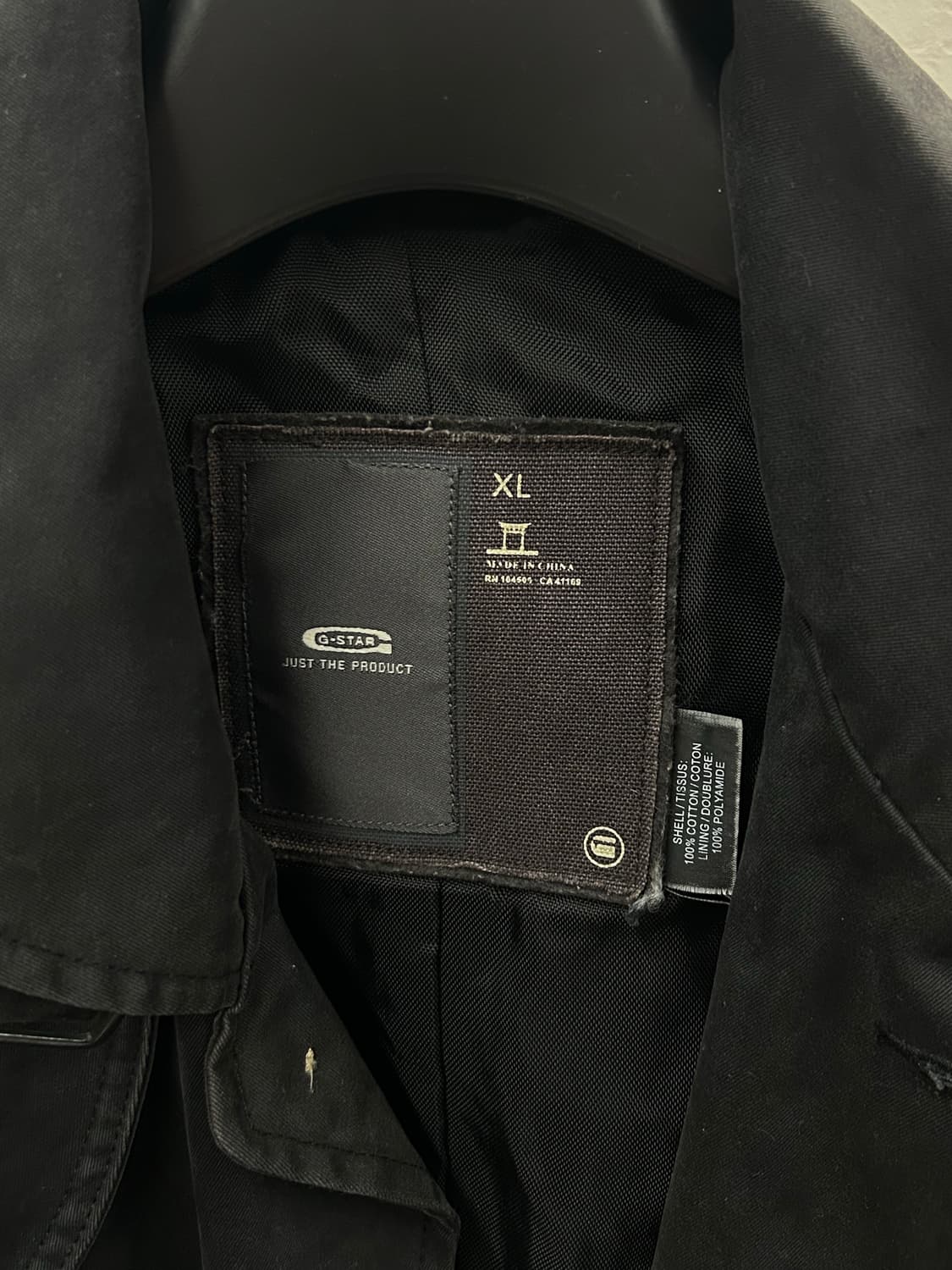 G-Star 빈티지 블랙 트렌치 코트 상품이미지4