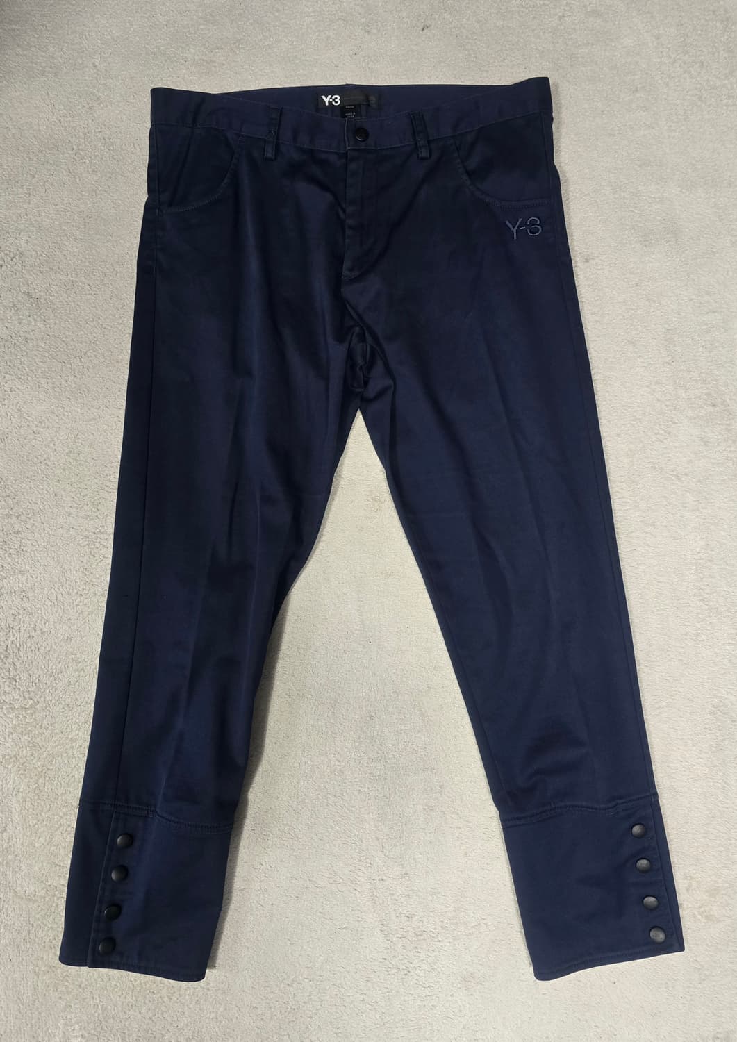 Y-3 요지야마모토 버튼 디테일 코튼 팬츠 M 상품이미지2