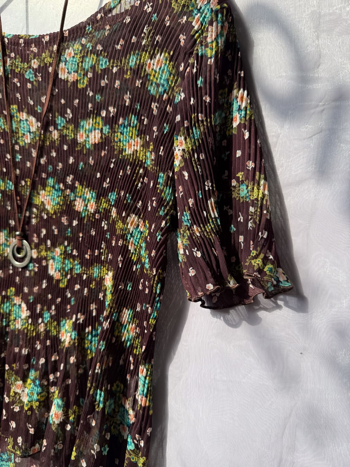 Floral Pleated Blouse 0128 상품이미지2